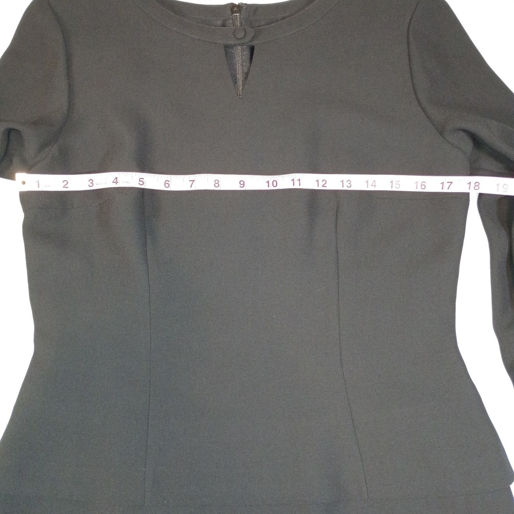 Maggy London Sheath Dress Knee Length Womens 6 Black Lined Office Chic Cocktail - Picture 7 of 16